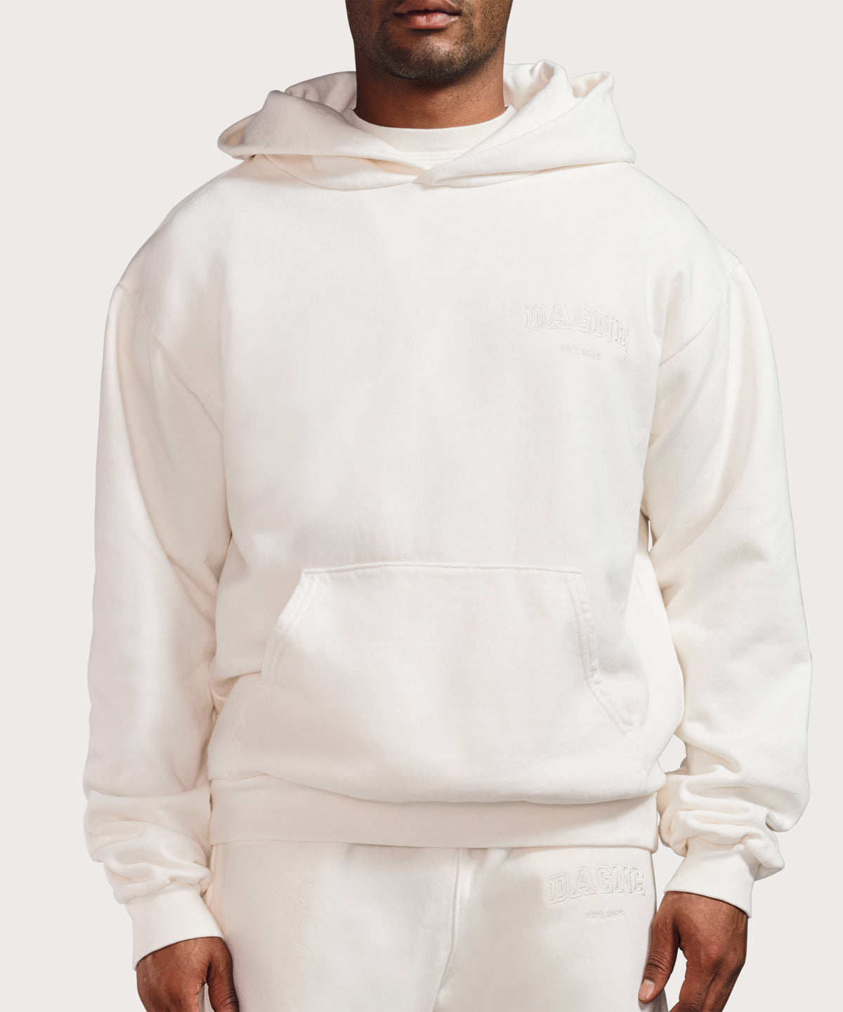 Varsity Logo Hoodie in Moonbeam. 3X - Image 10
